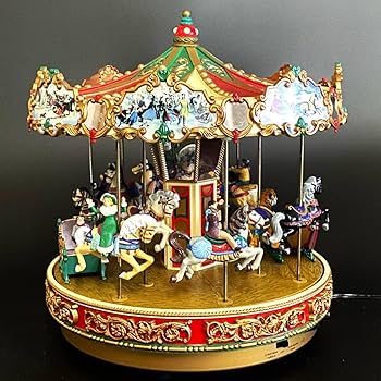 レフトン カルーセルコレクション メリーゴーランド オルゴール アメリカ⑦ Amazon | レアミスタークリスマスメリーゴーランドオルゴール